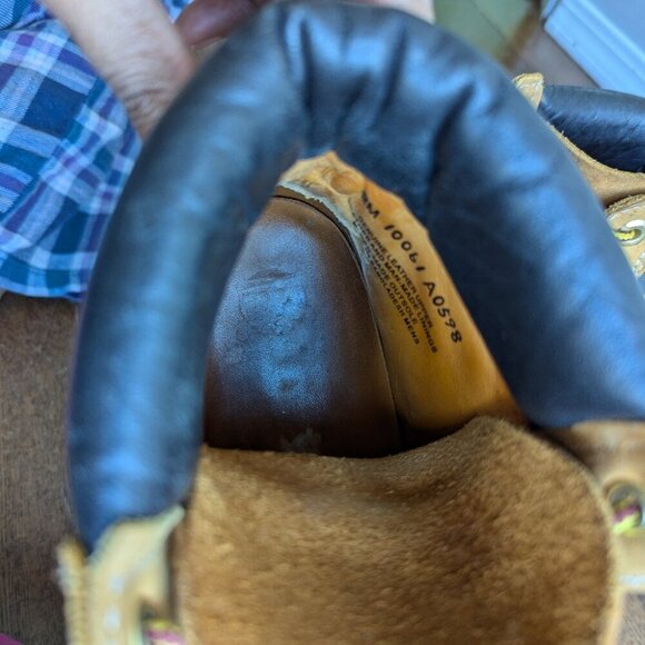 Timberland Men 8 M 6” Classic Work Boots Nubuck Leather Beige Primaloft 400gm - Picture 7 of 13